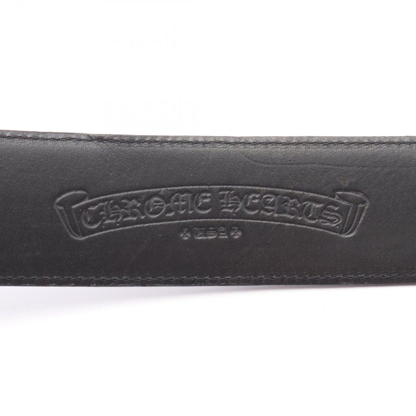 CHROME HEARTS 1.5inch OTJ Filigree Leather Belt - Black