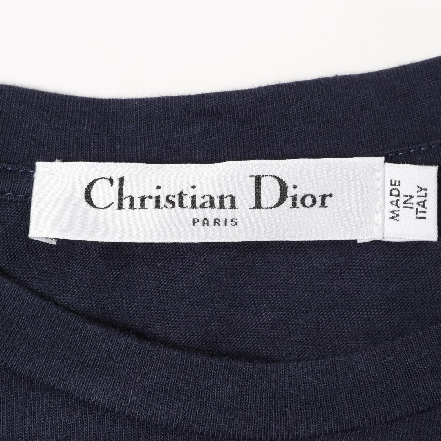 Dior Navy Cotton T-Shirt - Exquisite Craftsmanship, Size XS