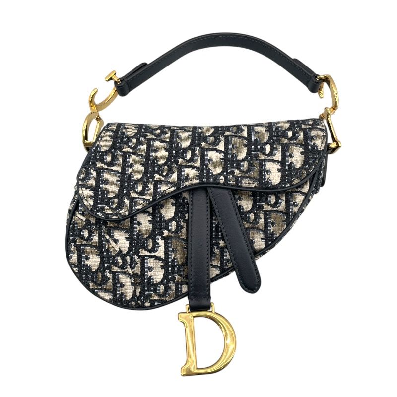 Christian Dior Saddle Mini Bag in Navy Oblique Jacquard