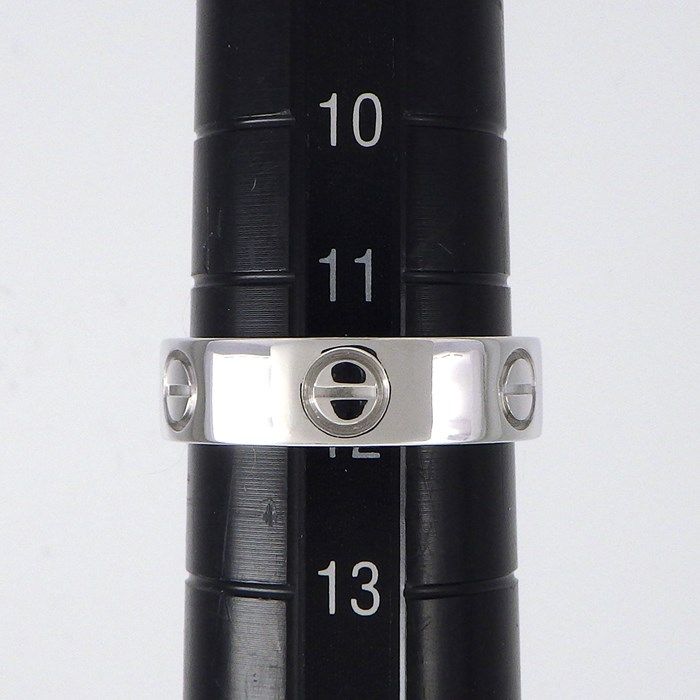 Cartier Love Ring Classic Model MM in K18 White Gold - Size 12