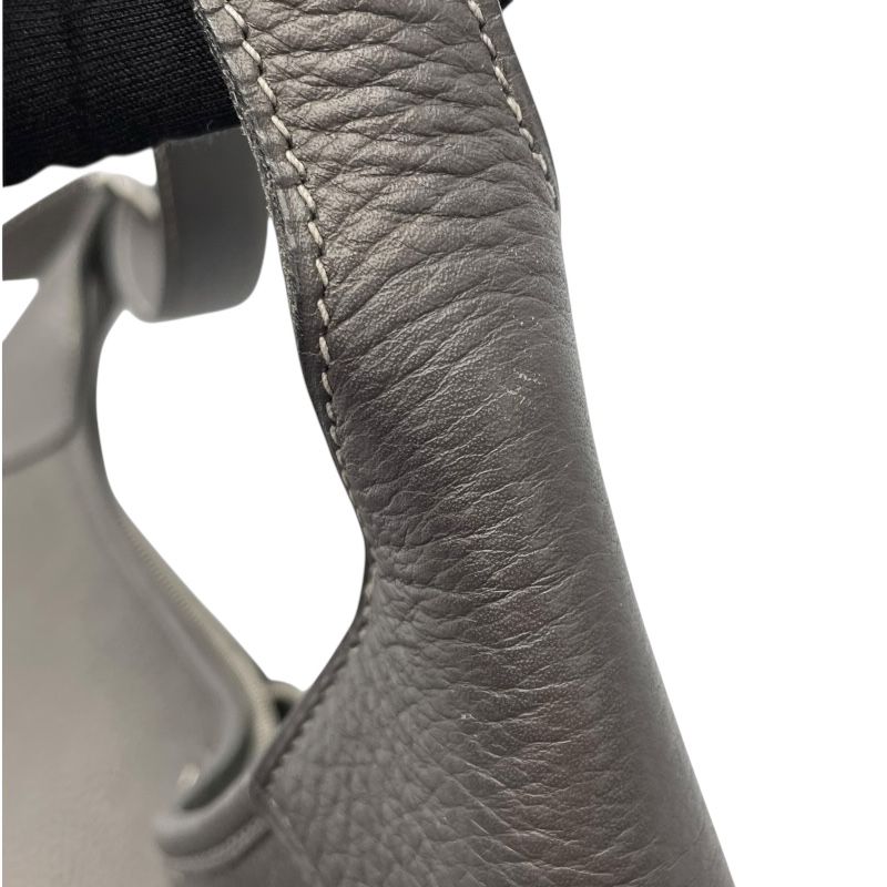 HERMES Trim 35 Handbag in Graphite with Silver Hardware