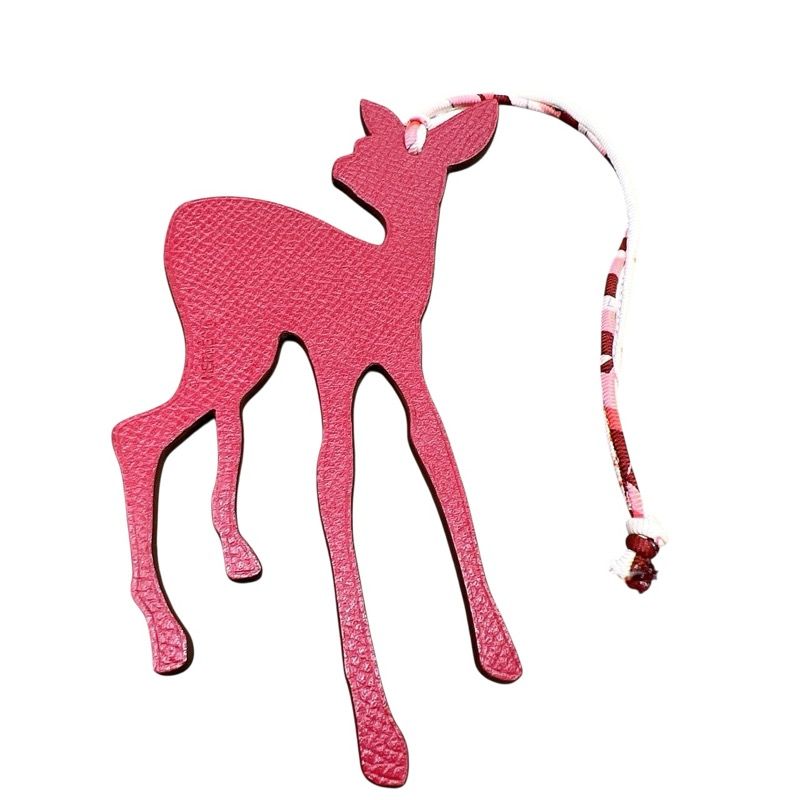 HERMES Petit H Bambi Charm in Grimet Ruby - Exquisite Craftsmanship