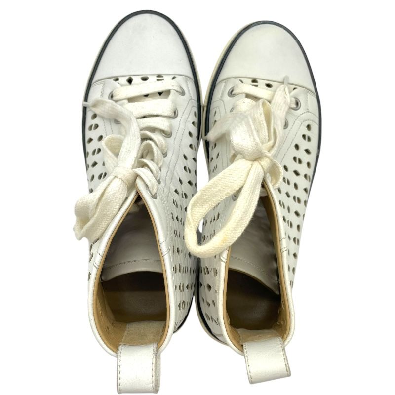 HERMES White Leather High-Top Sneakers for Women - Size 36