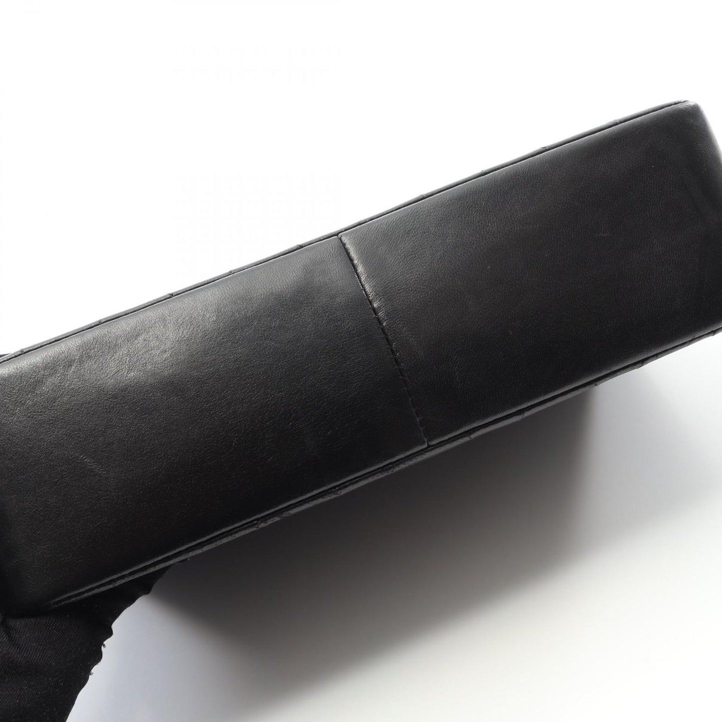 CHANEL Matelassé Diana Flap Shoulder Bag in Black Lambskin