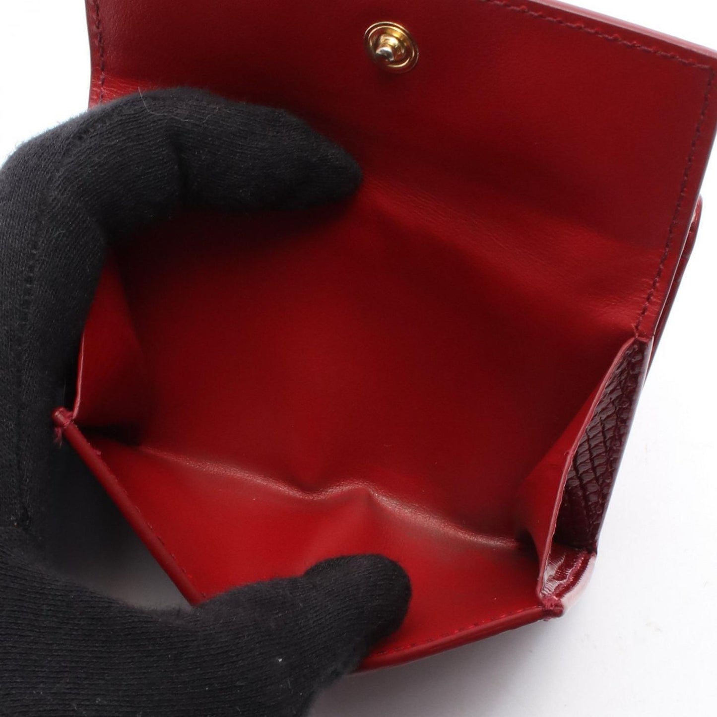 JIL SANDER Baby Wallet in Deep Cherry Leather - Exquisite Compact Design