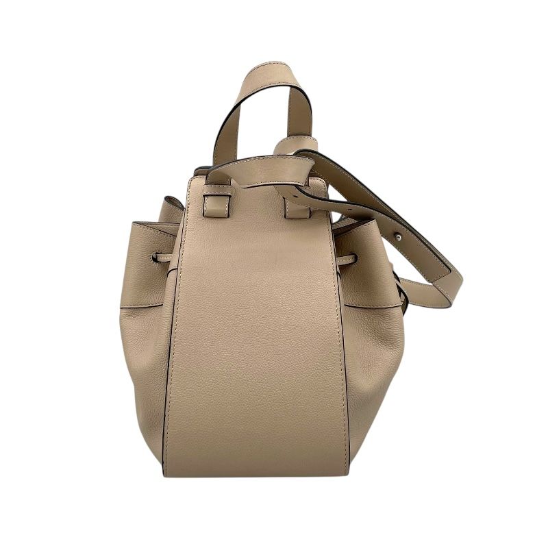 LOEWE Hammock Bag Drawstring Small Beige Calf Leather