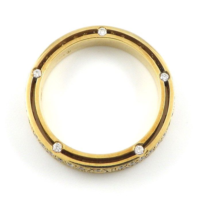 Damiani D.SIDE Full Eternity Diamond Ring in 18K Yellow Gold