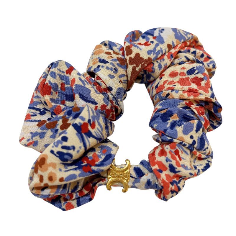 CELINE Triomphe Silk Scrunchie - Exquisite Luxury Accessory