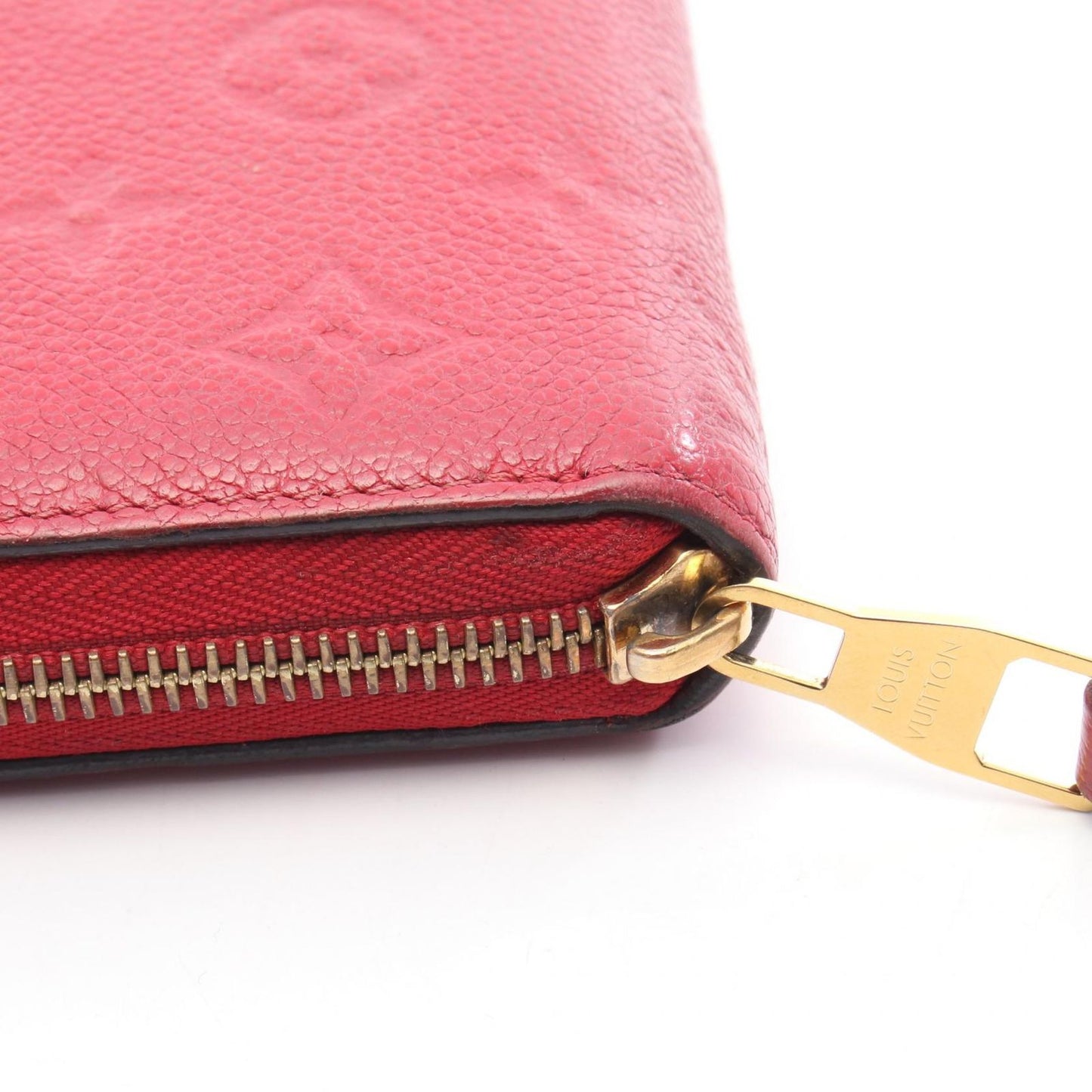 Louis Vuitton Zippy Wallet in Garnet Monogram Empreinte Leather