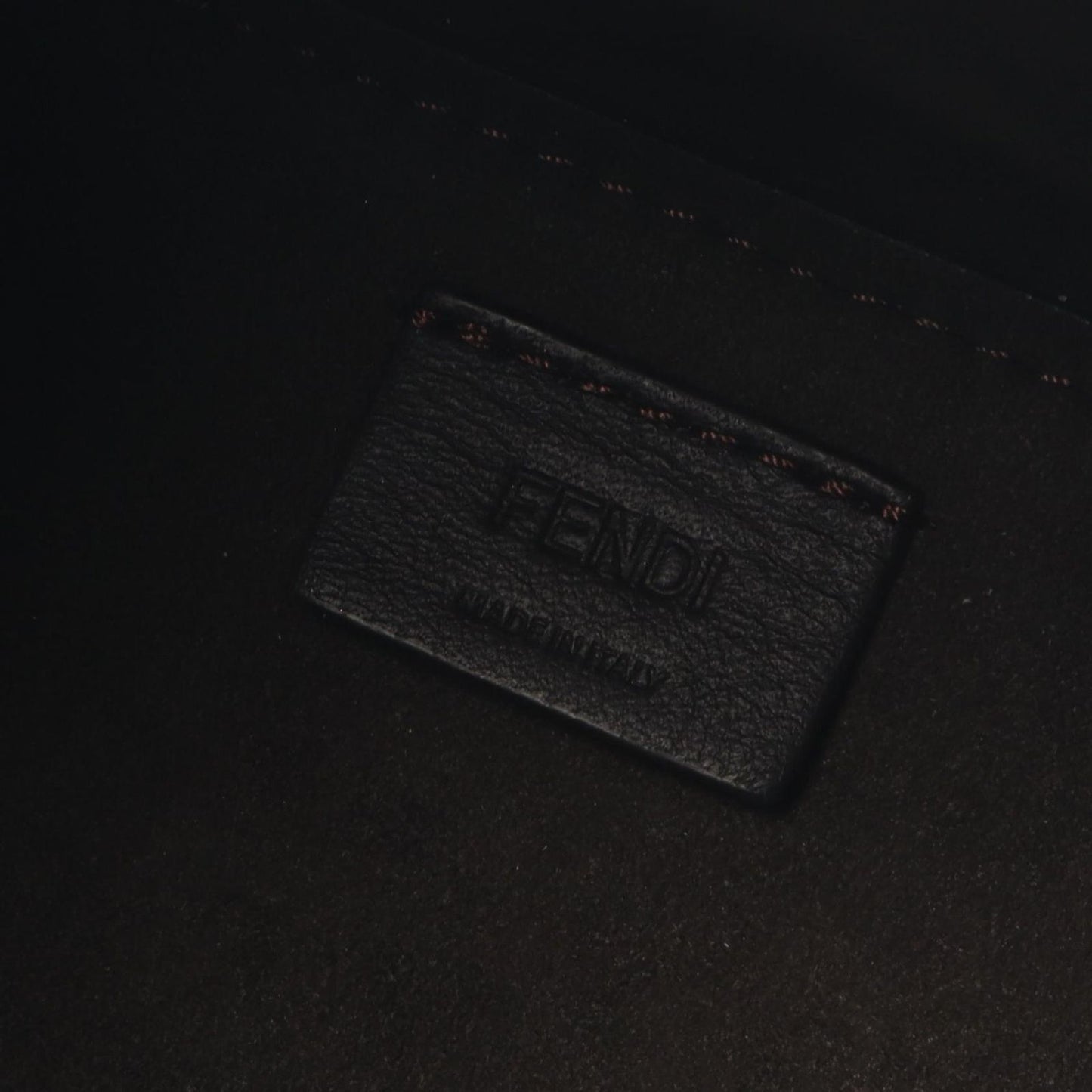 FENDI Origami Mini Shoulder Bag in Black/Khaki Canvas & Leather