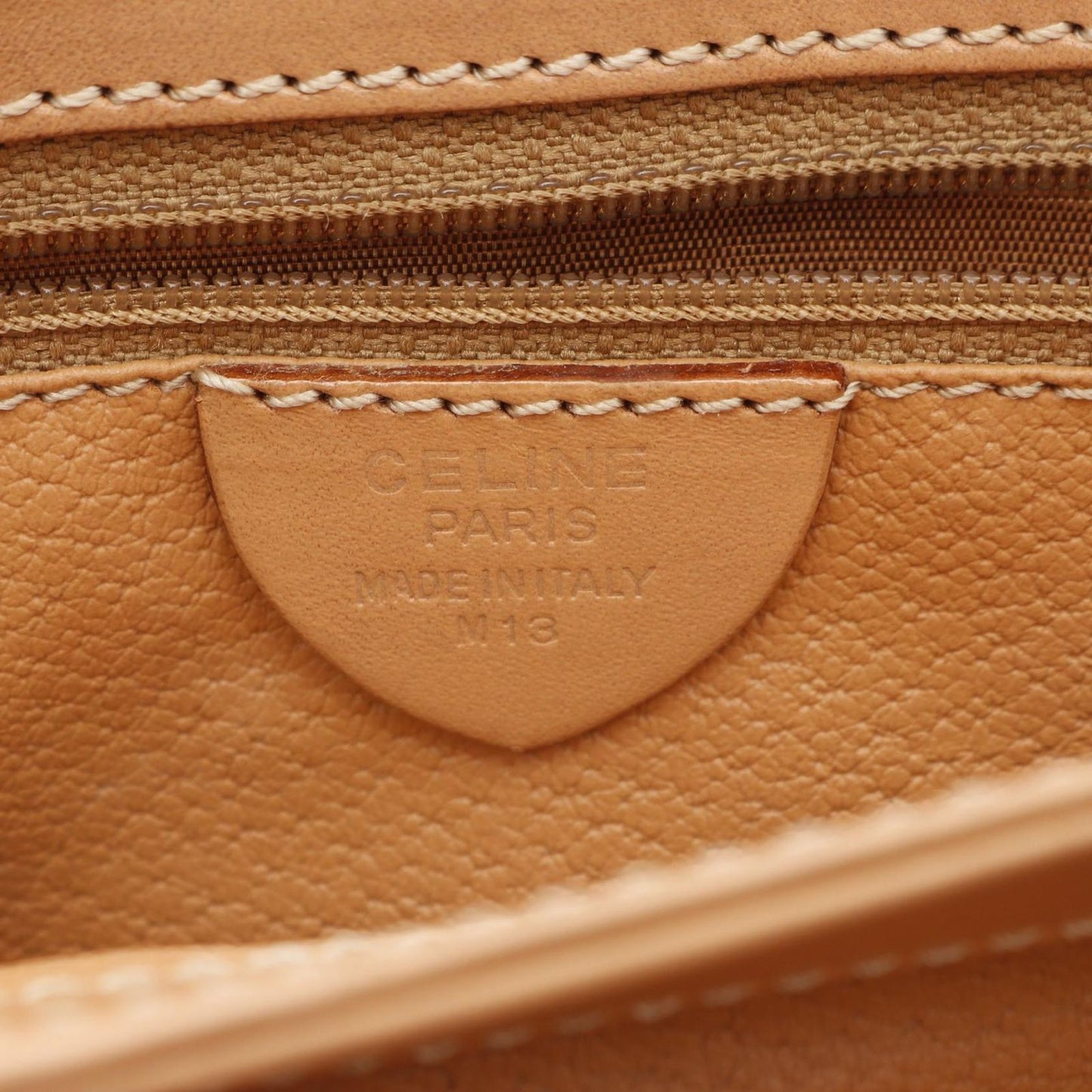 CELINE Macadam Handbag in Dark Brown PVC Coated Canvas