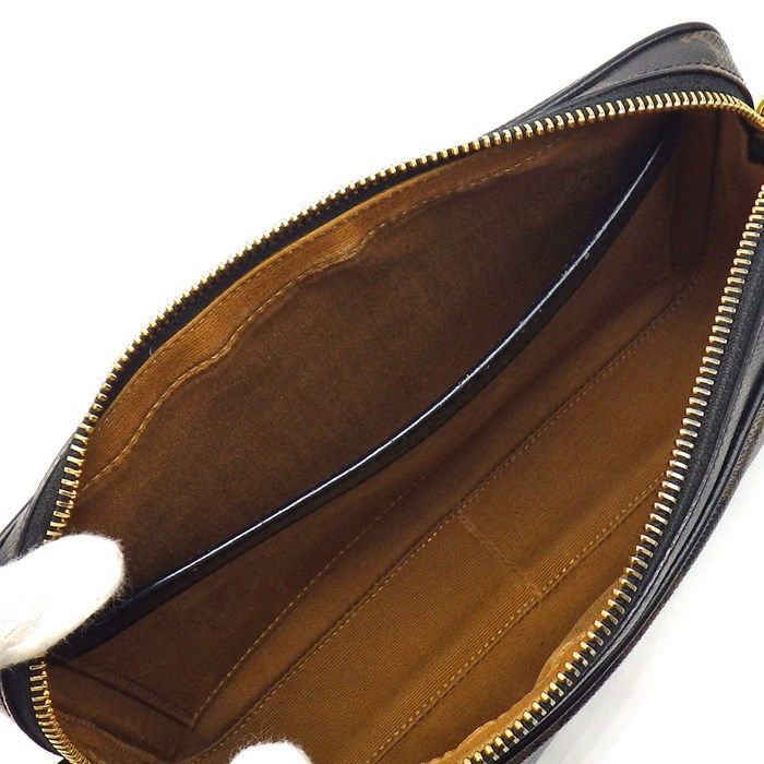 CELINE Medium Messenger Bag in Black Trionf Canvas & Calfskin