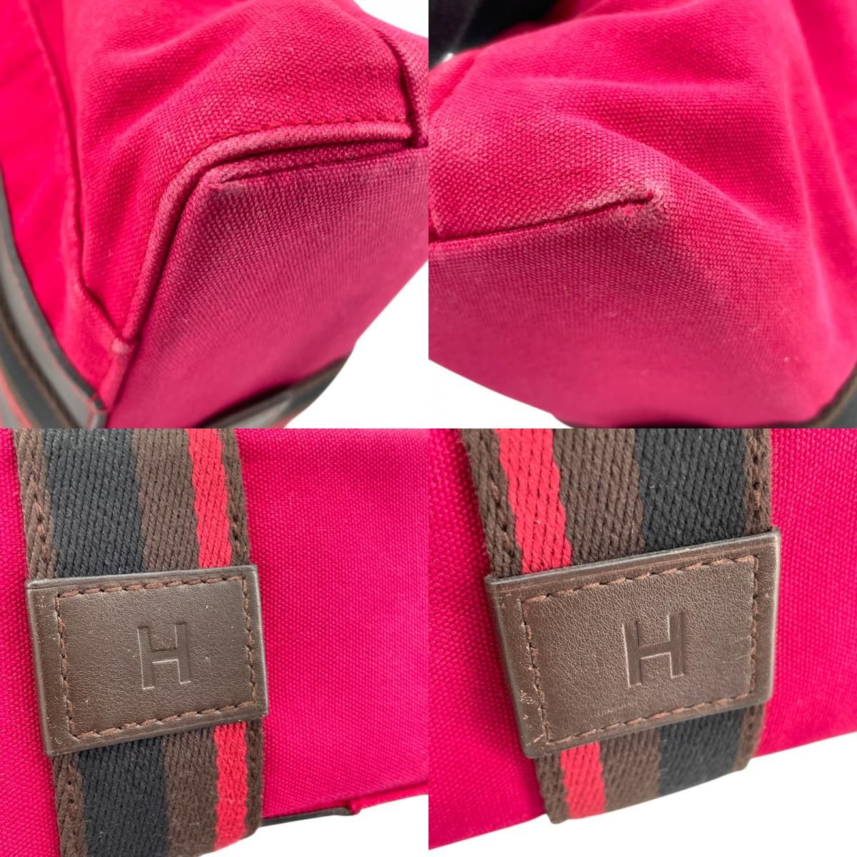 HERMES Troca Horizontal MM Wine Red Tote Bag with Silver Hardware