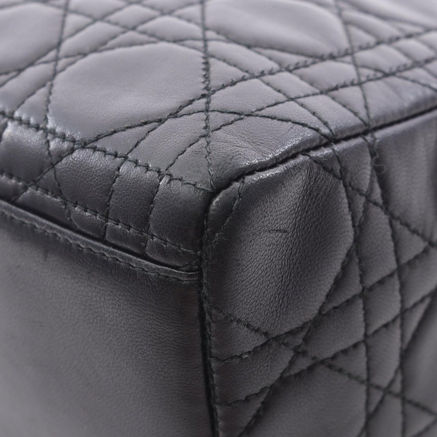 Dior Lady Dior Cannage Black Leather Handbag - Timeless Elegance