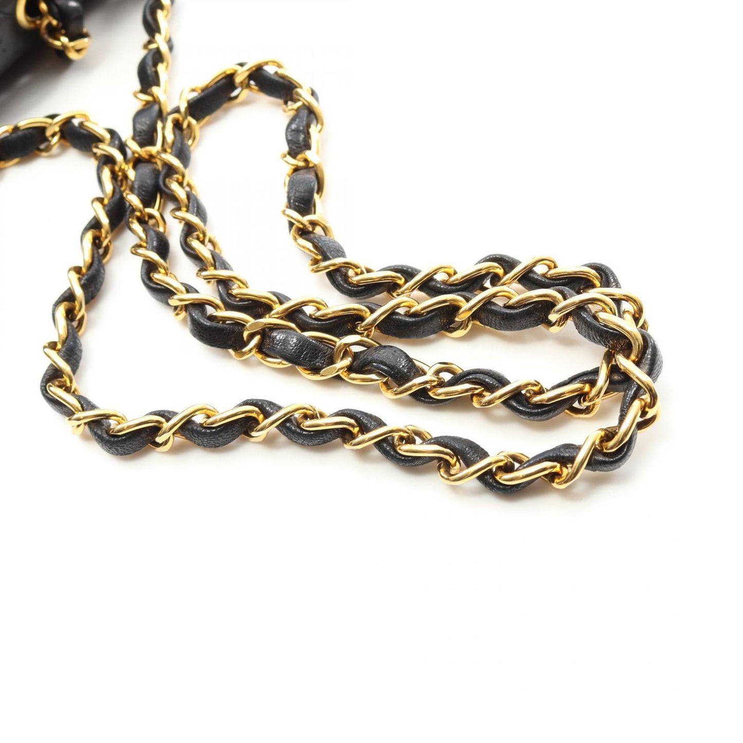 CHANEL Matelassé Diana Flap Shoulder Bag in Black Lambskin