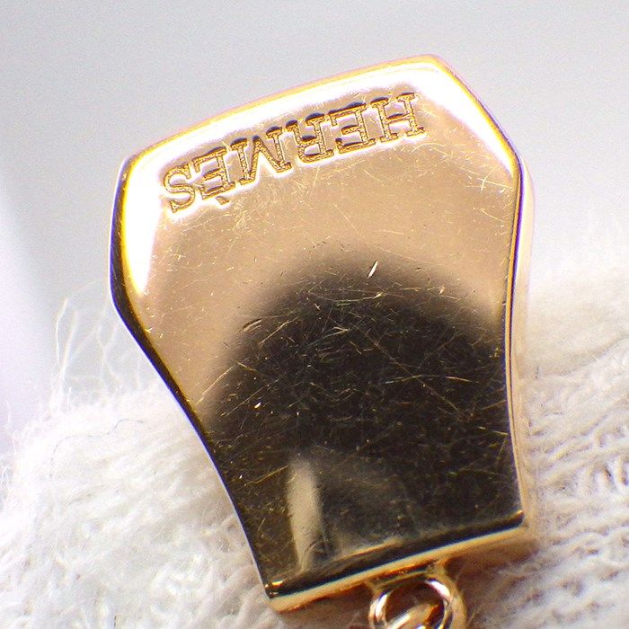 HERMES Kelly Clic Clac PM Bracelet in K18 Pink Gold