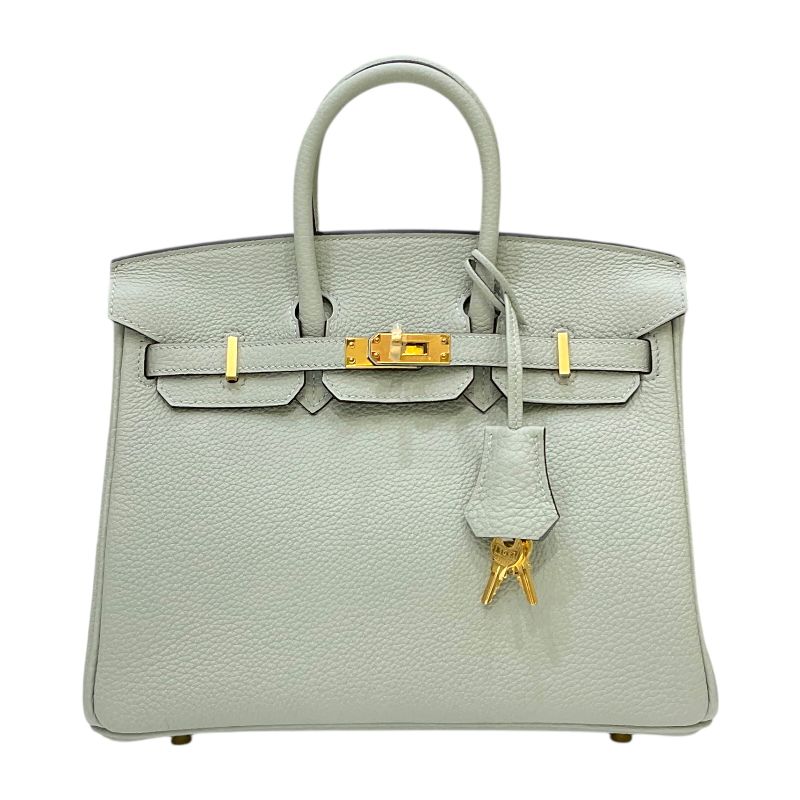 HERMES Birkin 25 B Stamp in Green Vein with Gold Hardware
