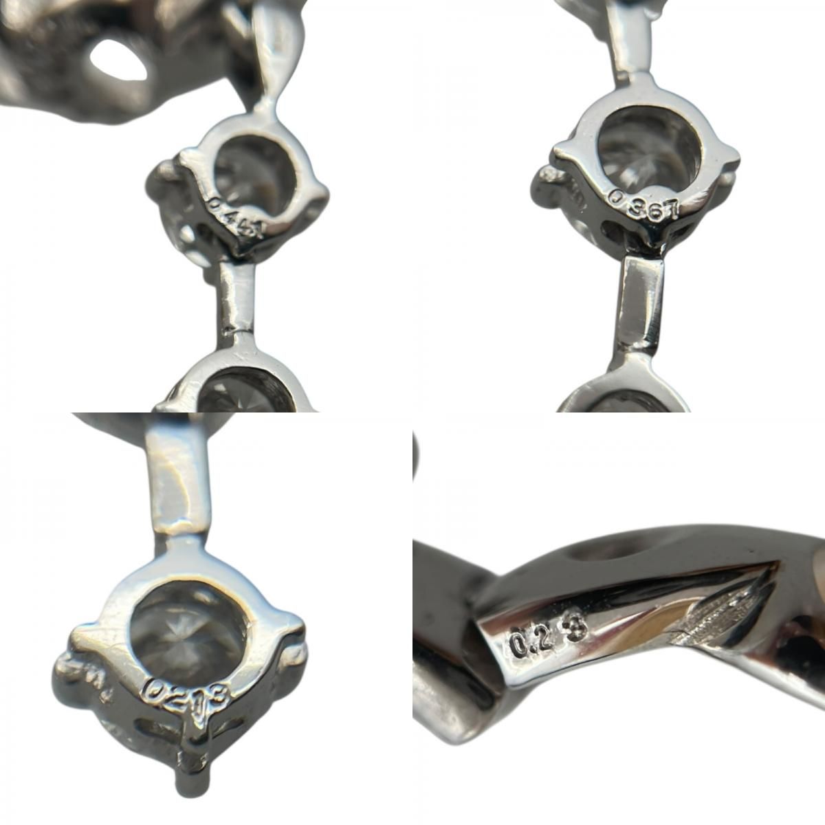 Exquisite K18WG & Pt900 Diamond Earrings - 0.4ct Total Weight