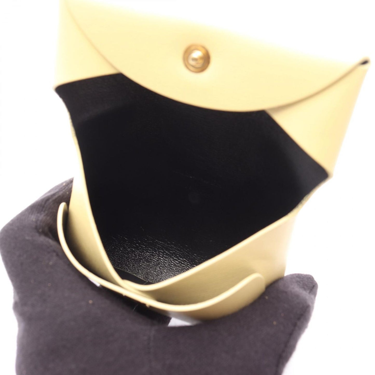 JIL SANDER Yellow Leather Coin Purse - Exquisite Craftsmanship