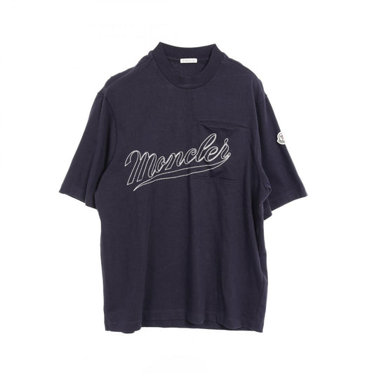 MONCLER Embroidered Logo Cotton T-Shirt - Navy XS