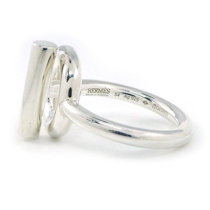 HERMES Échappé Toggle Clasp Ring in Silver 925 - Size 14