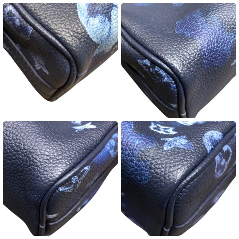 Louis Vuitton Key Pouch XS M57844 Navy Monogram Watercolor Bag