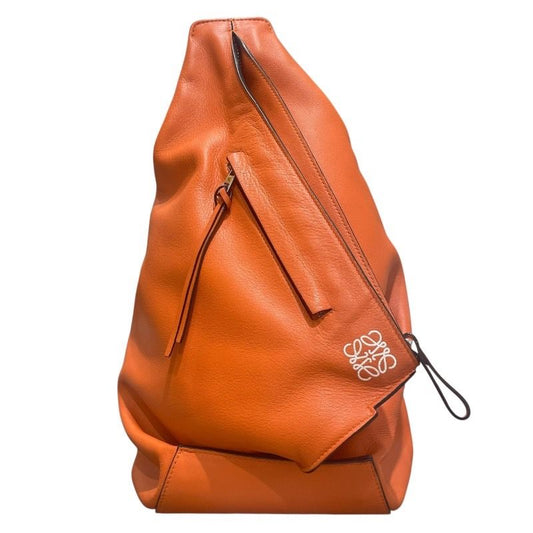 LOEWE Anton Sling Bag in Orange Leather - Exclusive Men's Body Bag