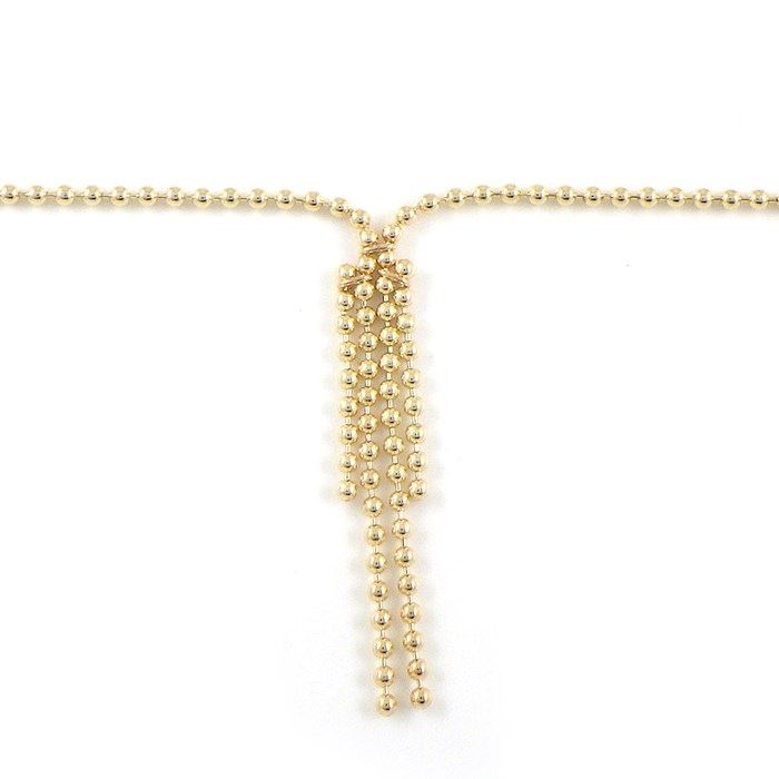 K10YG Fringe Ball Chain Bracelet - Exquisite Craftsmanship