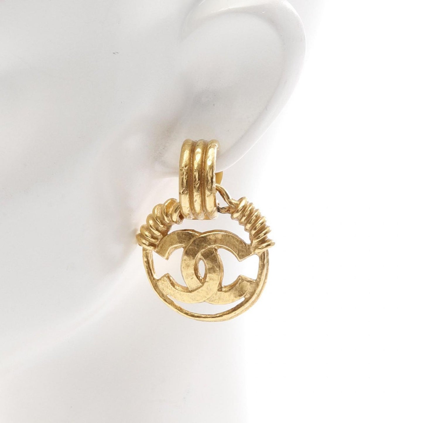 CHANEL Coco Mark Gold-Plated Earrings - Timeless Elegance