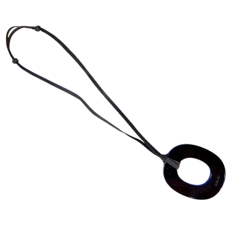 HERMES Lacquer Necklace in Buffalo Horn - Exquisite Women's Jewelry