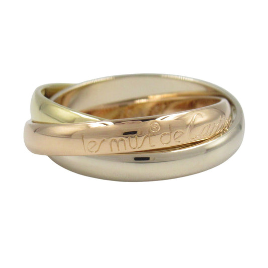 CARTIER Trinity Ring in K18 Yellow, White & Pink Gold - Size 10.5