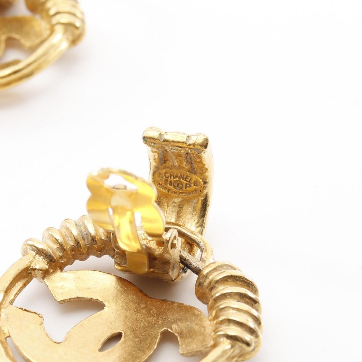 CHANEL Coco Mark Gold-Plated Earrings - Timeless Elegance