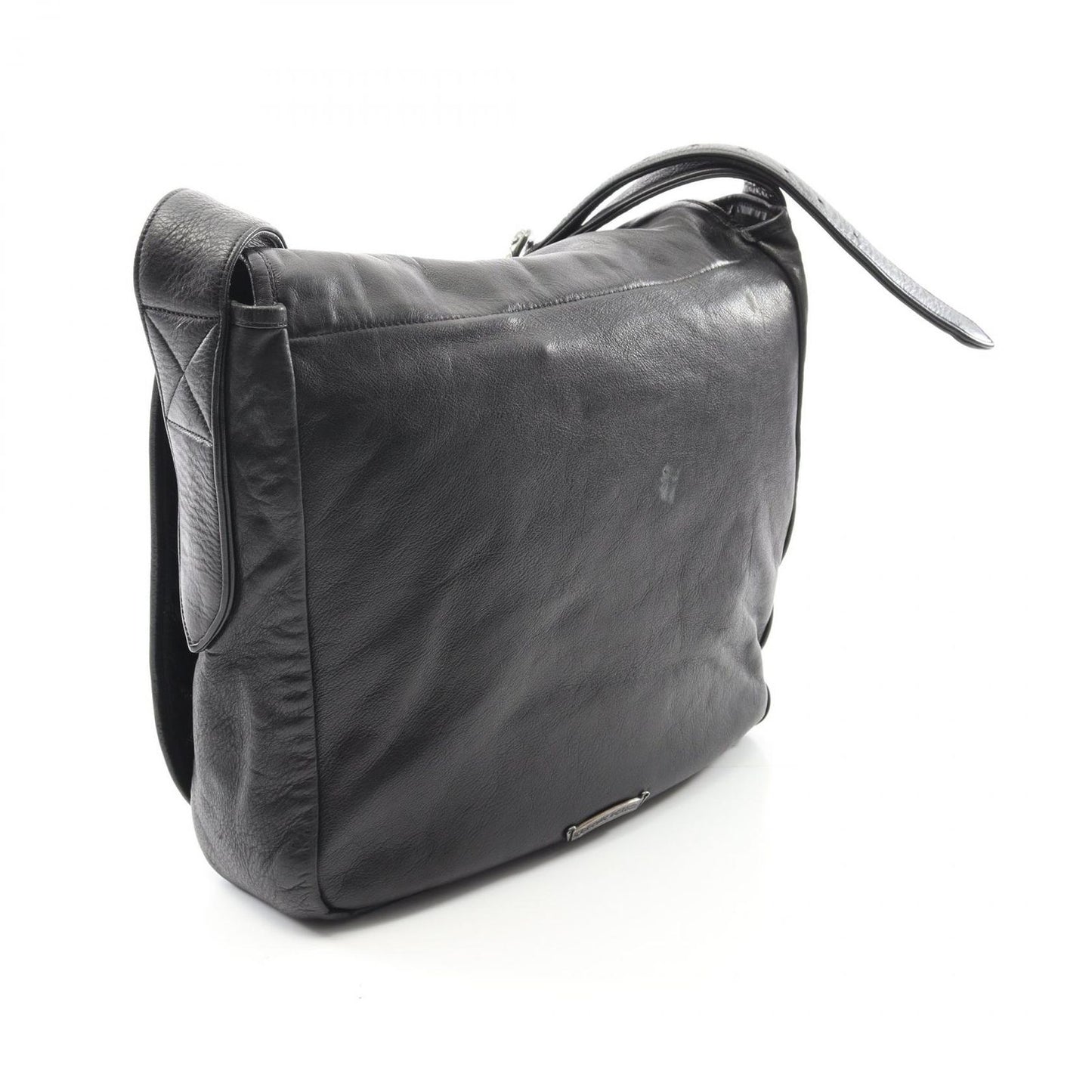 CHROME HEARTS Black Leather Shoulder Bag - Timeless Elegance