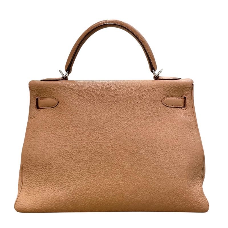 HERMES Kelly 32 Togo Leather in Tabac Camel with Silver Hardware