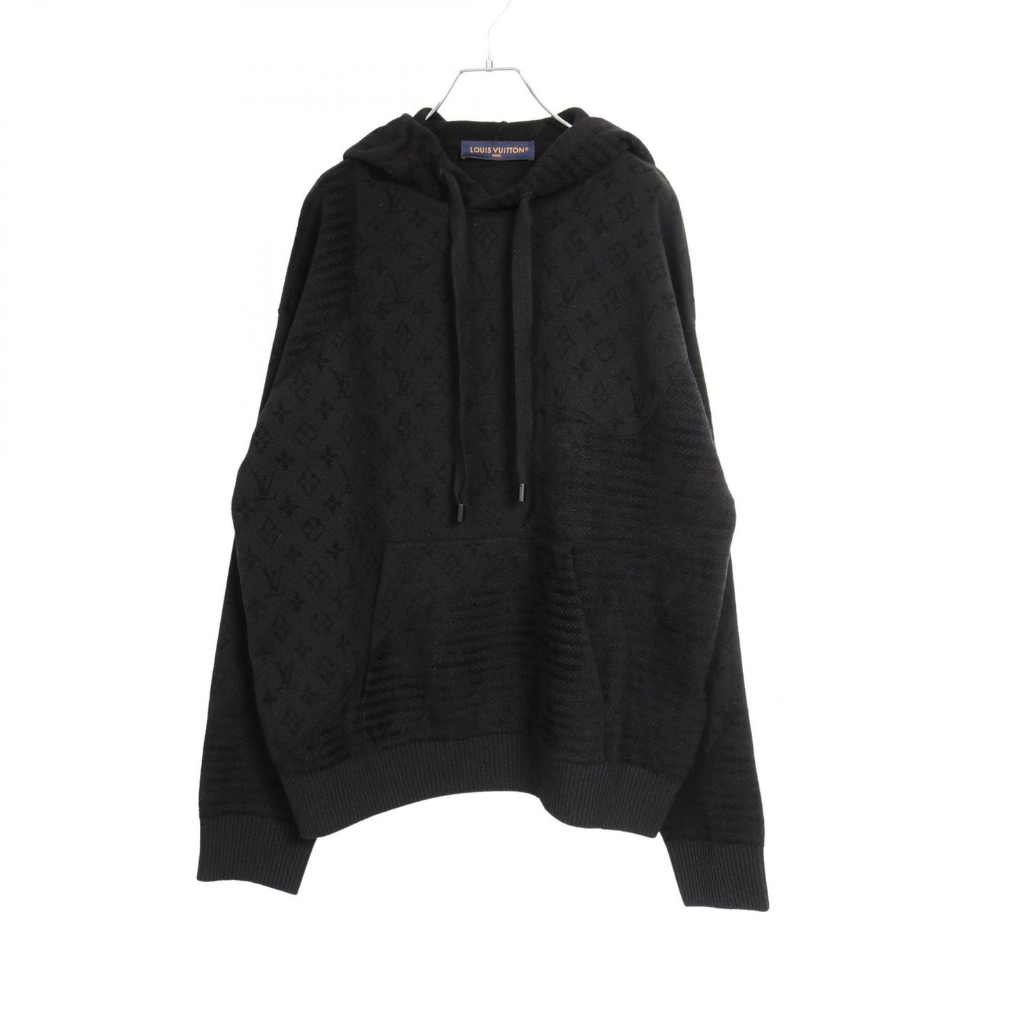 Louis Vuitton Monogram Graphic Jacquard Hoodie - Black Wool