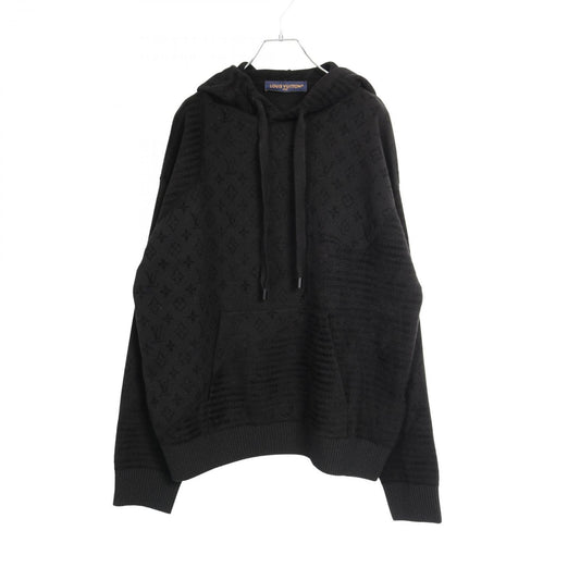 Louis Vuitton Monogram Graphic Jacquard Hoodie - Black Wool