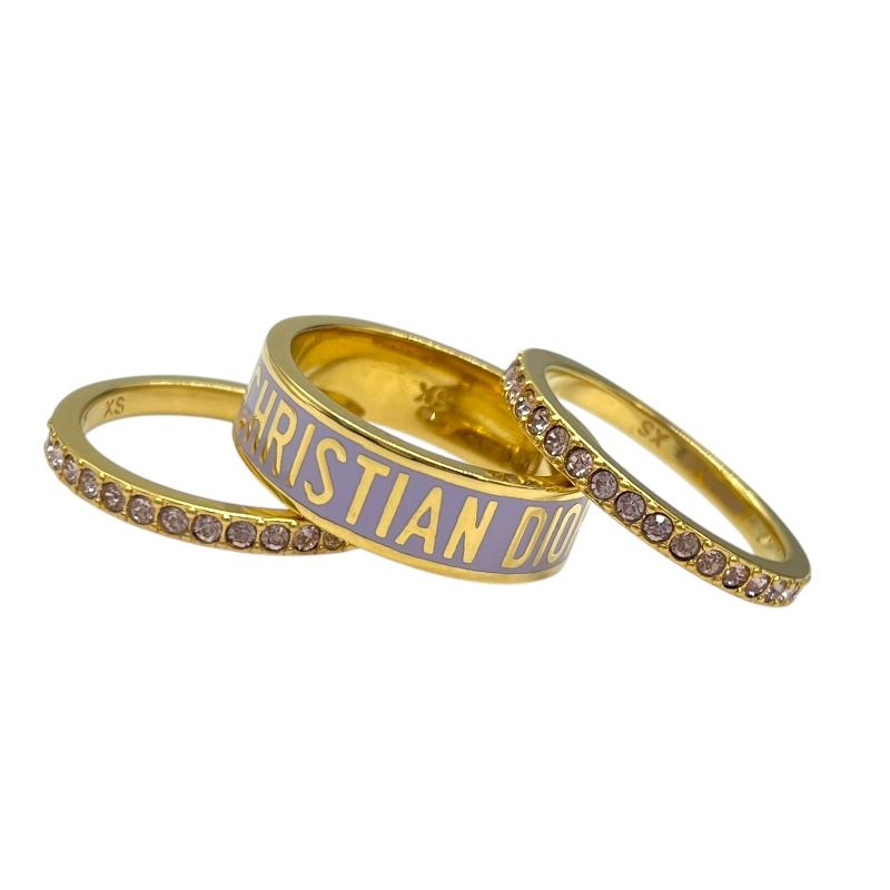 Christian Dior Code Triple Ring in Gold and Purple - Exquisite Craftsmanship