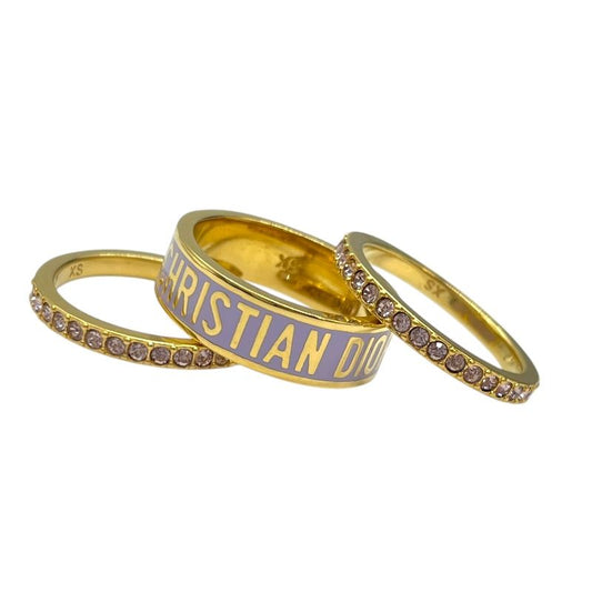 Christian Dior Code Triple Ring in Gold and Purple - Exquisite Craftsmanship
