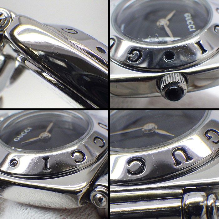 GUCCI Horsebit 6400L Black Dial Stainless Steel Quartz Watch