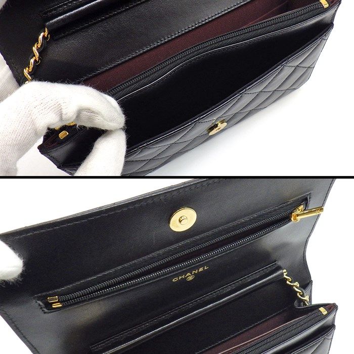 Chanel Classic Chain Wallet AP0250 in Black Lambskin - Timeless Elegance