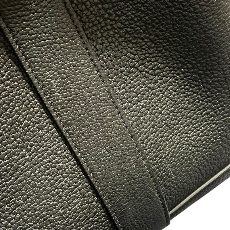 HERMES Garden Party PM Y刻 Black Negonda Handbag with Silver Hardware