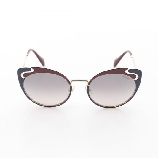 Miu Miu SMU57T Sunglasses in Bordeaux, Navy & Gold - Timeless Elegance