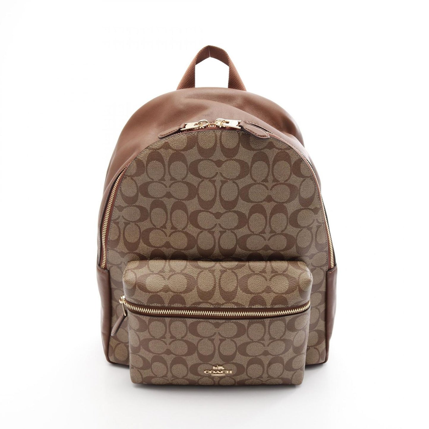 COACH Charlie Signature Backpack in Brown PVC Coated Canvas