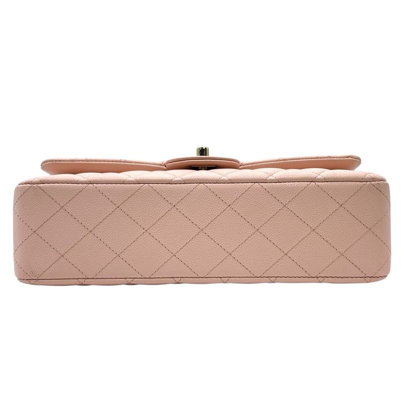 CHANEL Matelassé 25 Pink Caviar Skin Shoulder Bag with Silver Hardware