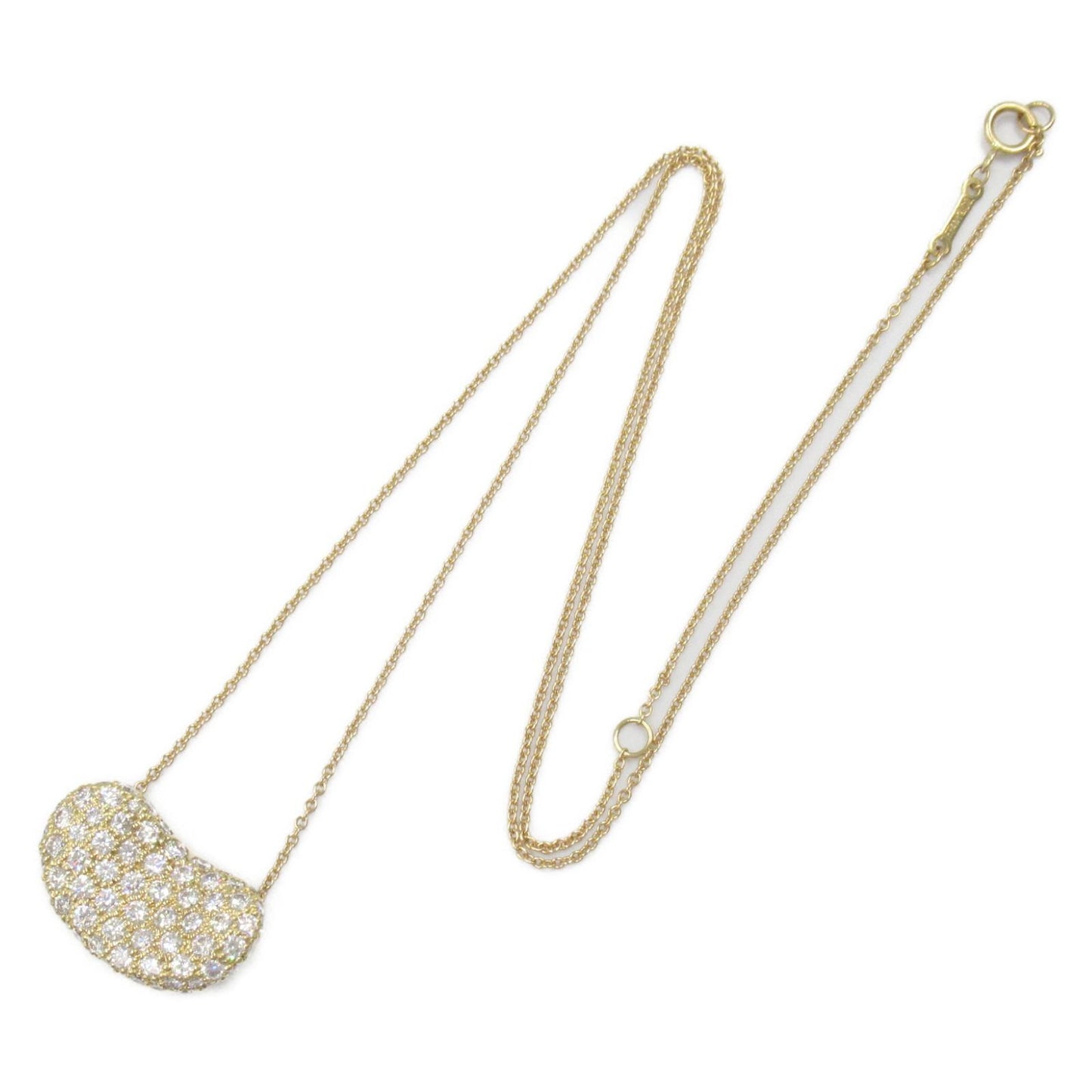 TIFFANY & CO Bean Necklace with Diamonds in 18K Yellow Gold