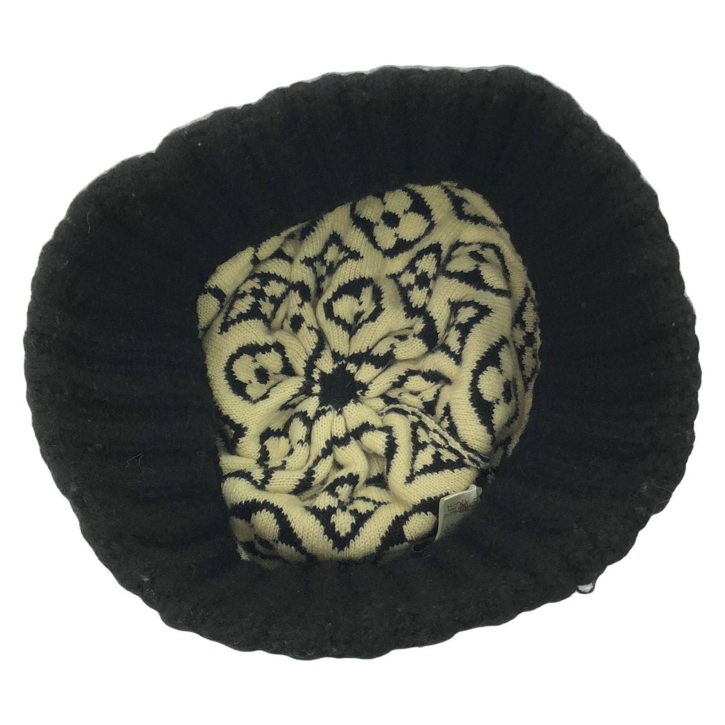 LOUIS VUITTON Black Cashmere Knit Cap - Unisex Luxury Accessory