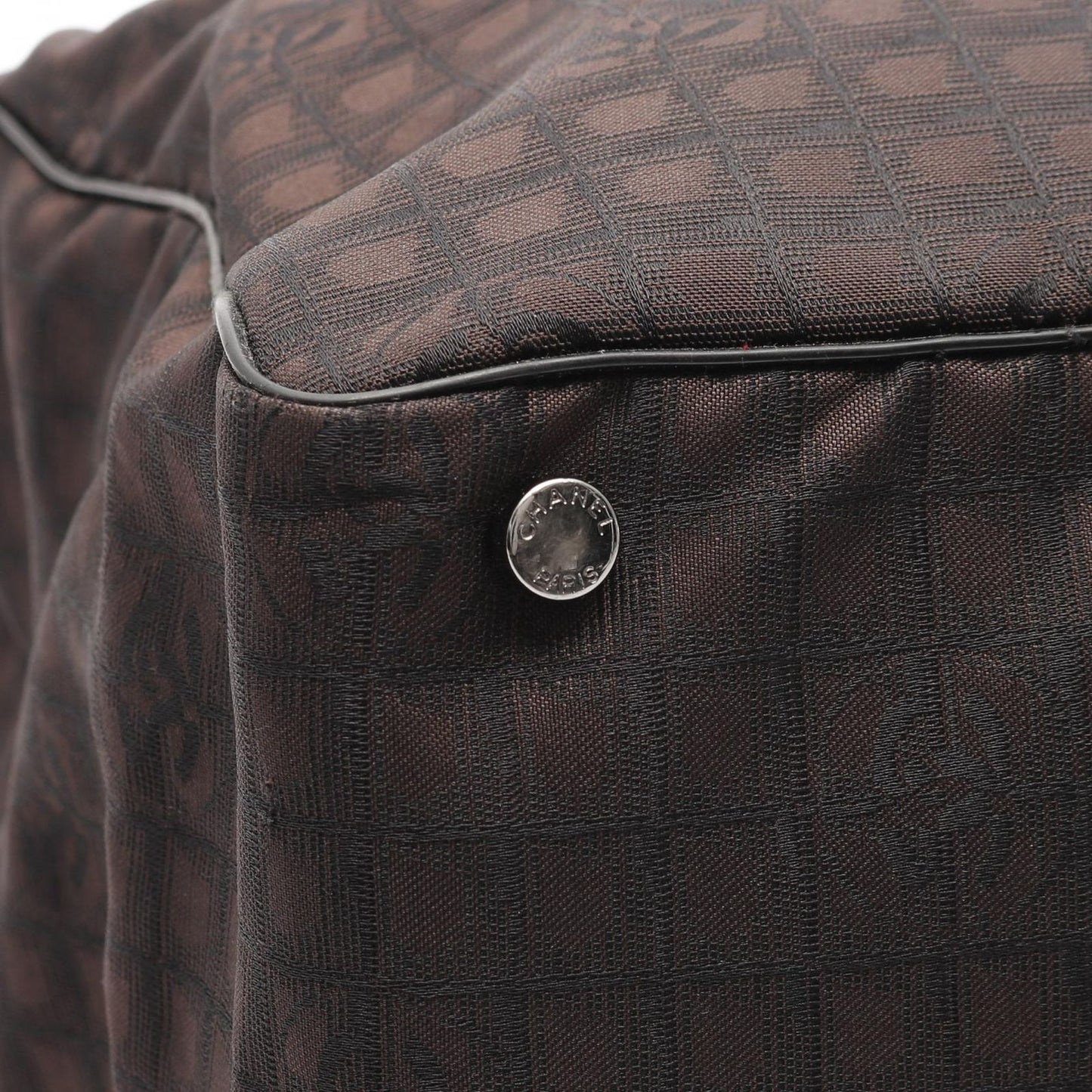 CHANEL Dark Brown Leather New Travel Line Tote Bag A26156