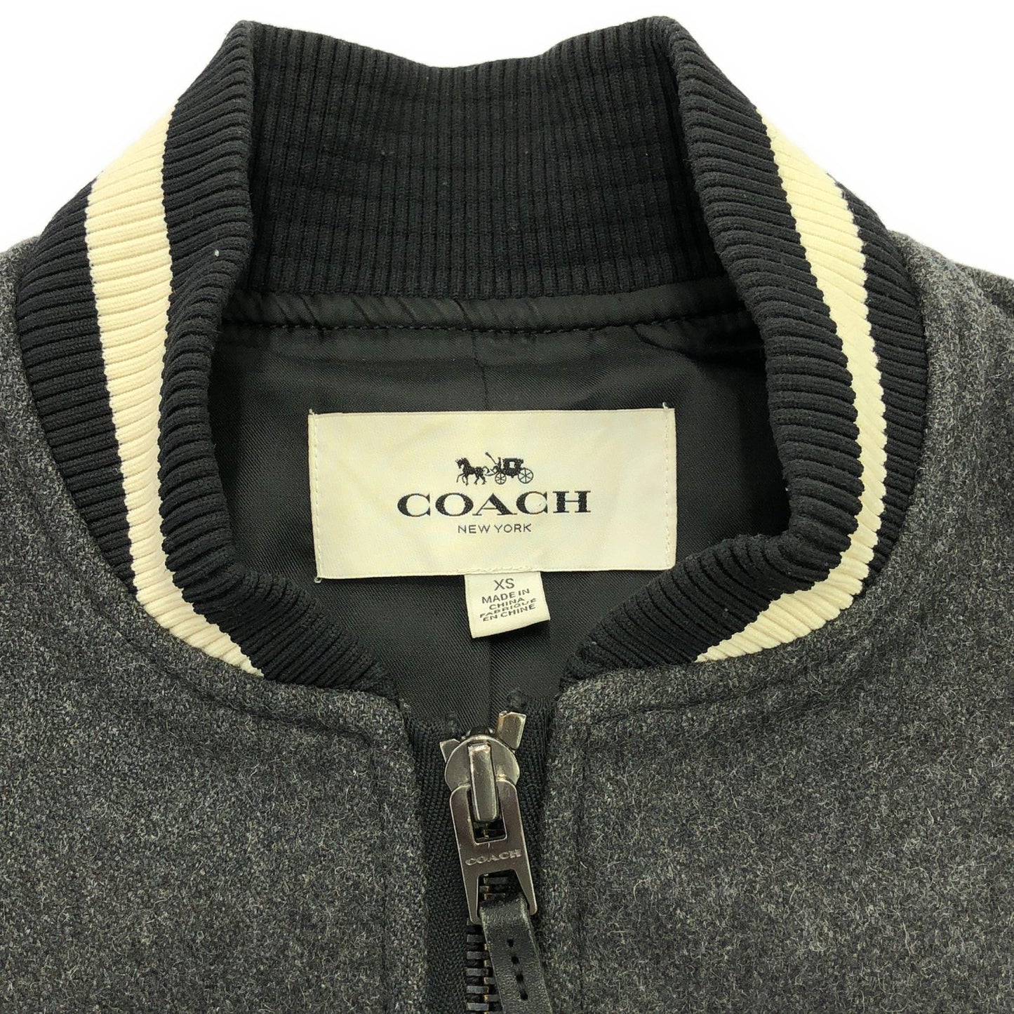 COACH Wool Varsity Jacket in Gray - Exclusive Vintage Find