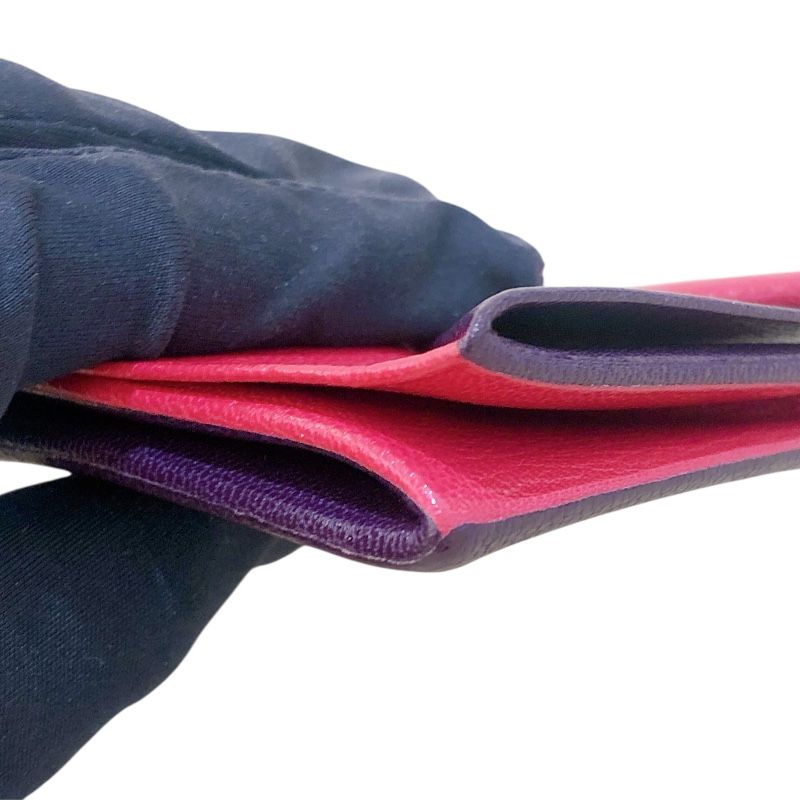 HERMES Zulu Coin Case in Pink & Purple Sheepskin - Exquisite Craftsmanship