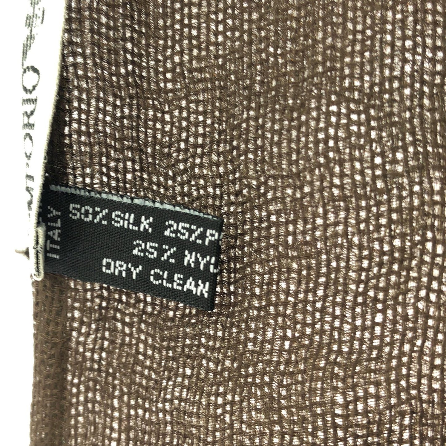 Emporio Armani Brown Silk Scarf - Timeless Elegance